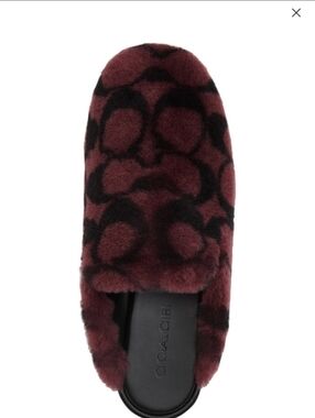 Coach Signature  Shearling Slippers No. CC069